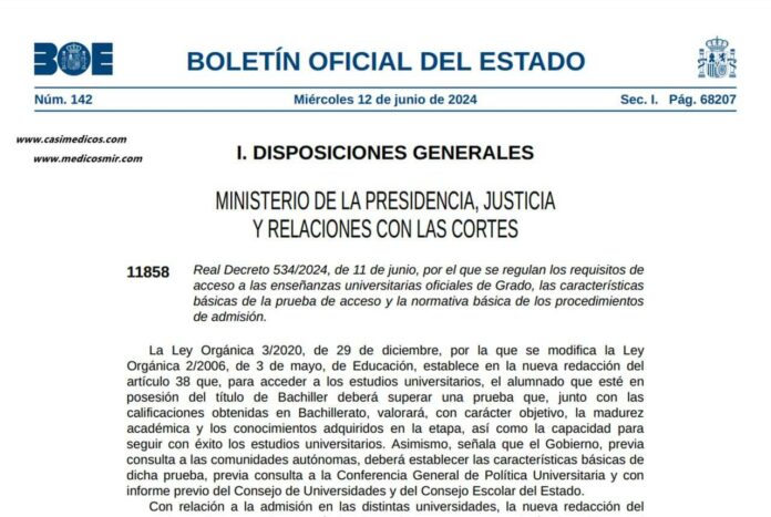 La nueva prueba de acceso a la universidad 2025 tendrá estructura, características básicas y criterios de corrección mínimos comunes