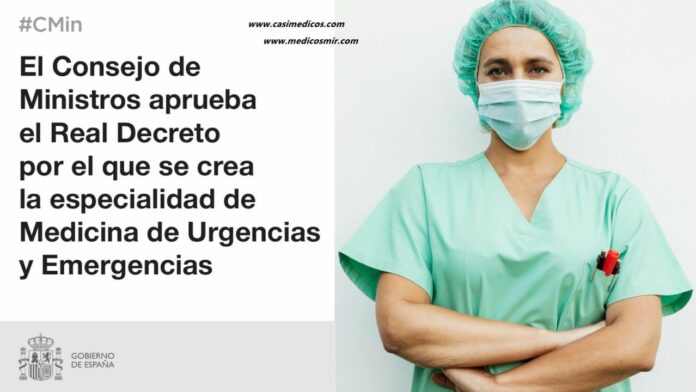 Aprobado el Real Decreto por el que se crea la especialidad de Medicina de Urgencias y Emergencias