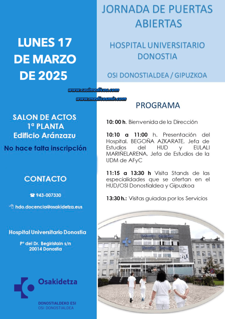 JORNADA DE PUERTAS ABIERTAS 2025 HOSPITAL UNIVERSITARIO DONOSTIA